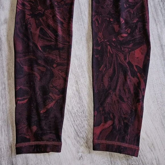 Lululemon Chase the Chill HR Tights Womens 4 Metamorphosis Team Canada Red 28" - Picture 9 of 10